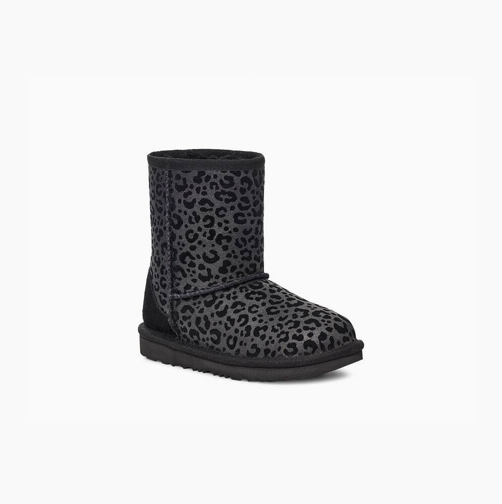 UGG Classic II Glitter Leopard - Boots Småbarn - Svart (NO-C144)